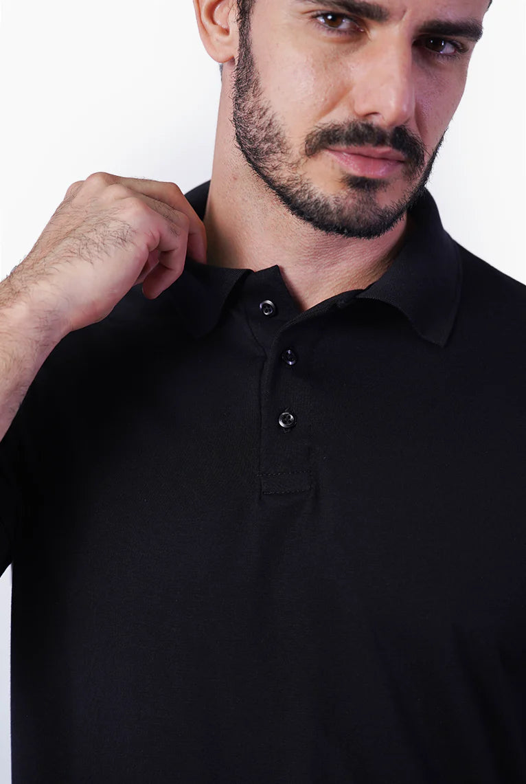 Polo Cotton Pima com Elastano Lisa